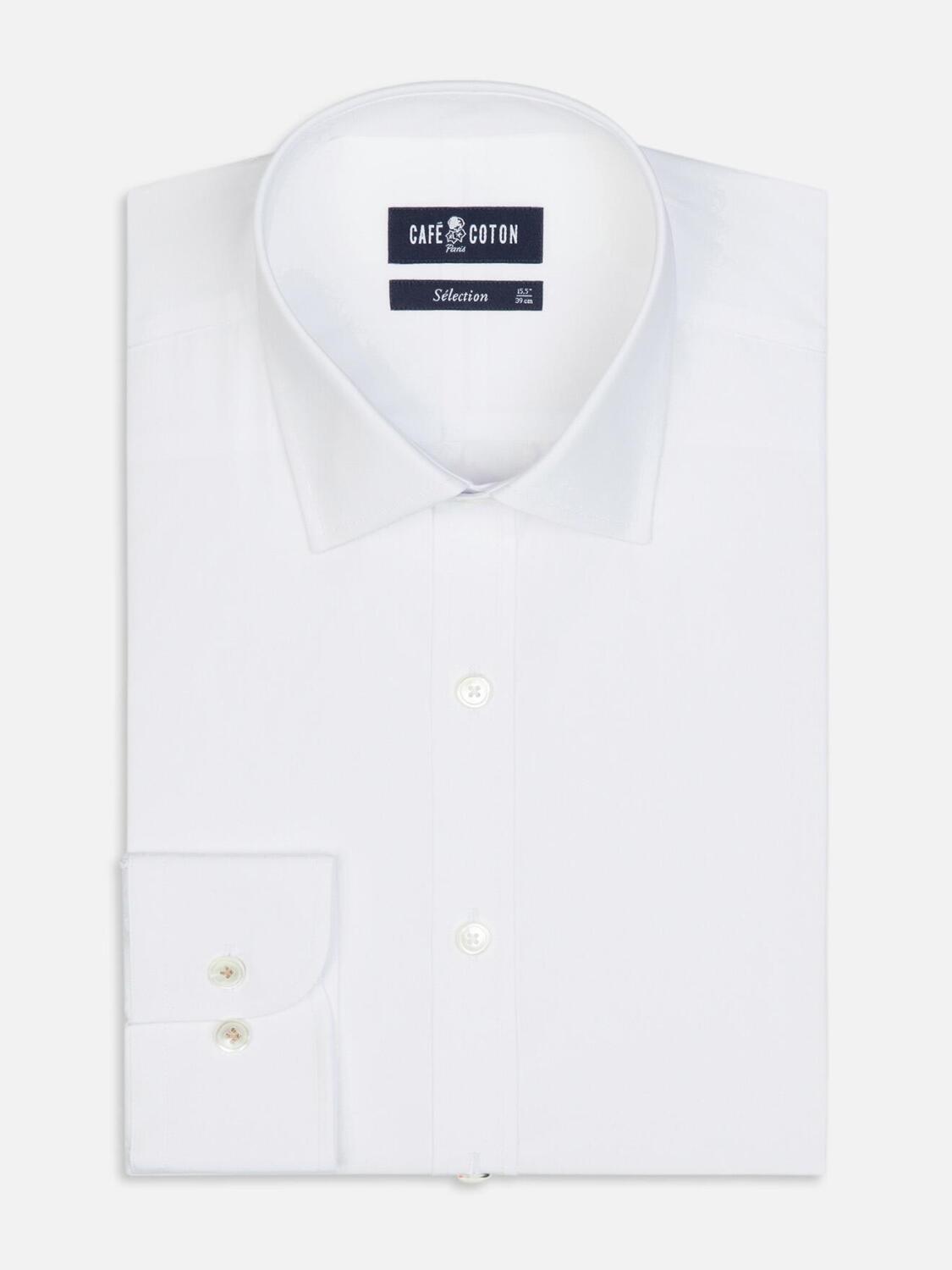 Royal white poplin shirt