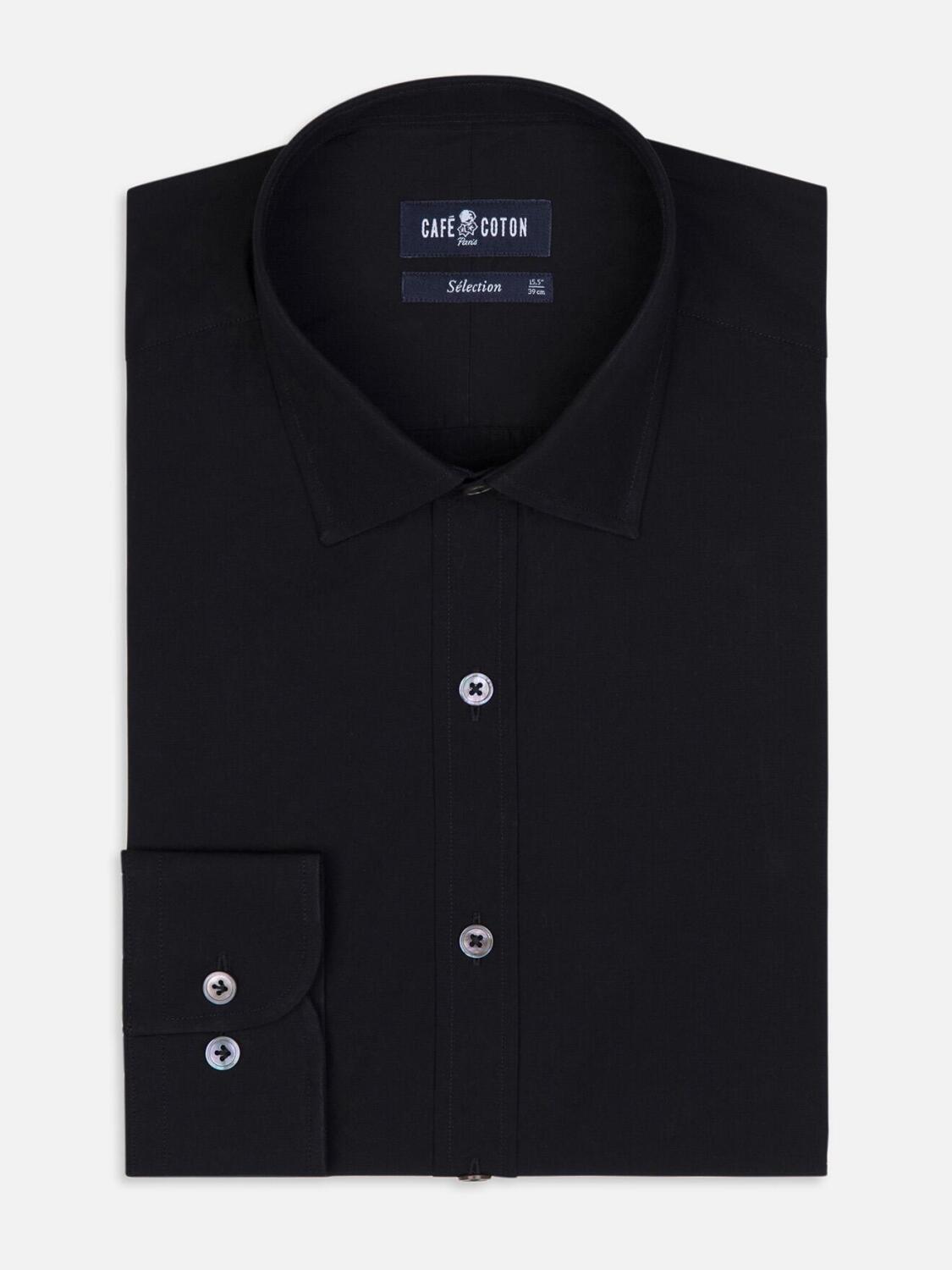 Camicia in popeline nero
