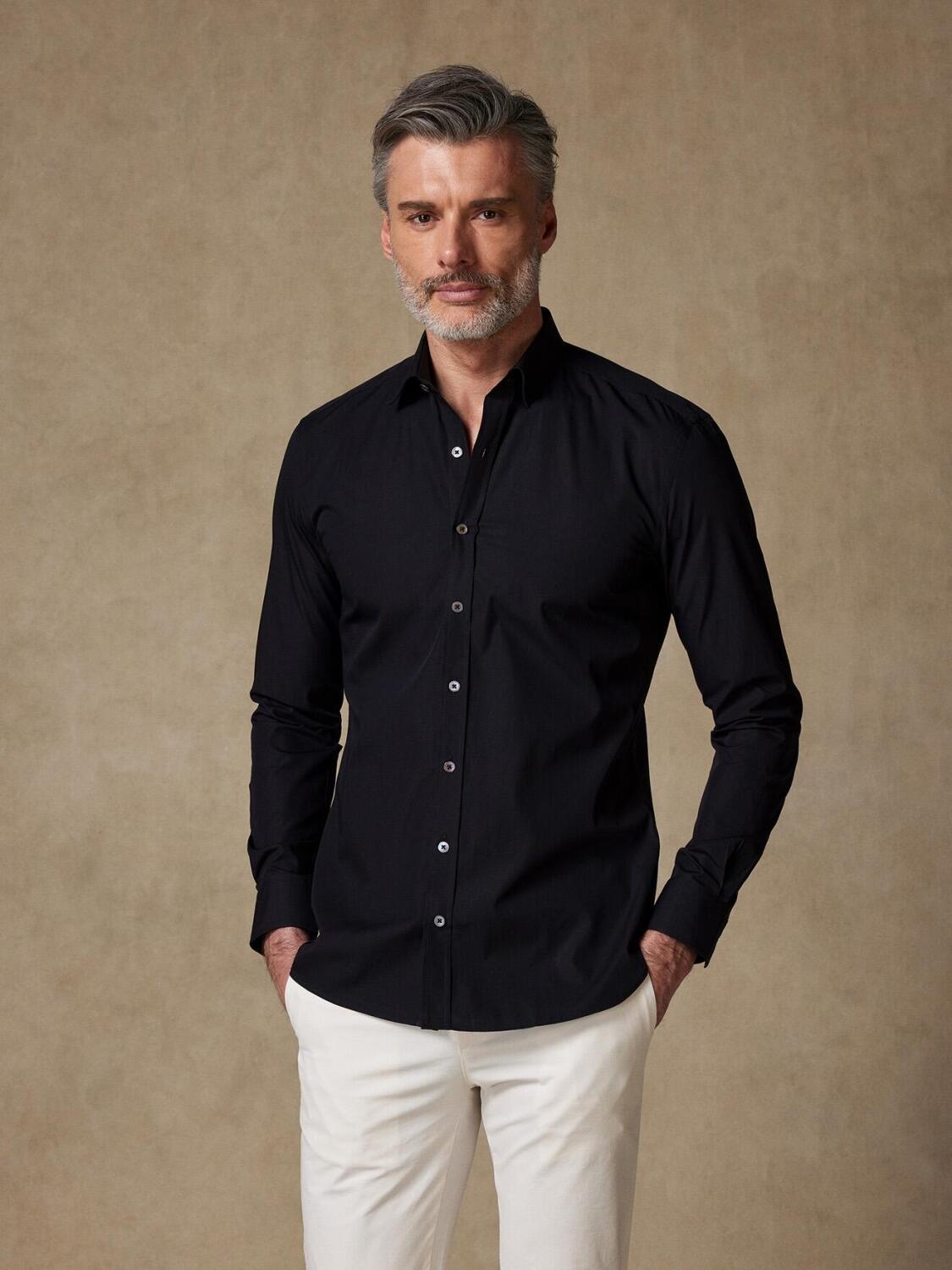 Camicia in popeline nero