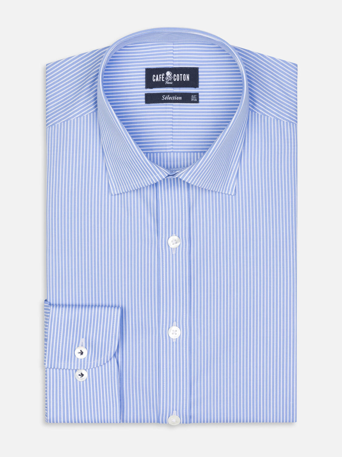 Chemise Samy à rayures ciel