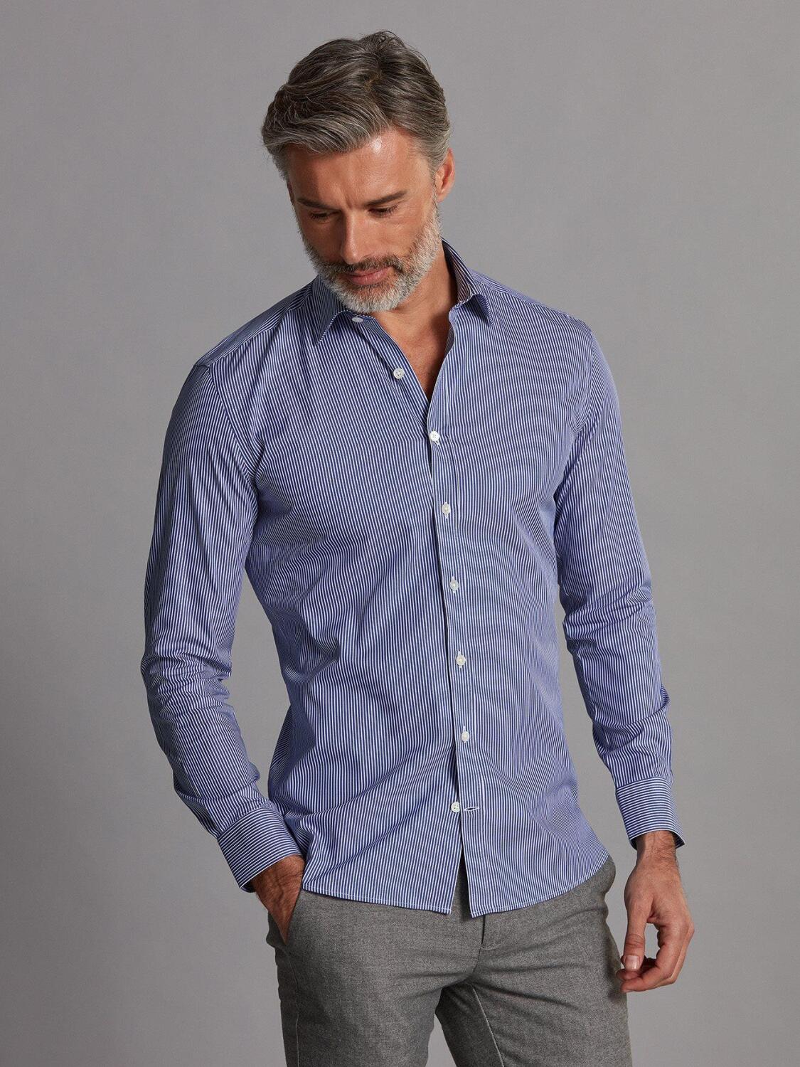 Samy navy blue striped shirt