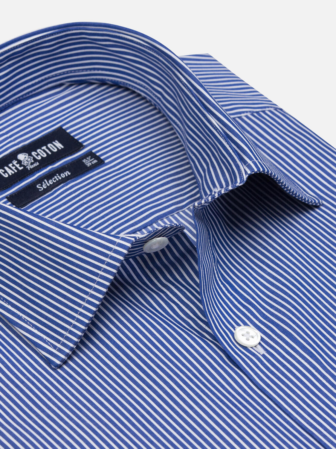 Chemise Samy à rayures marine