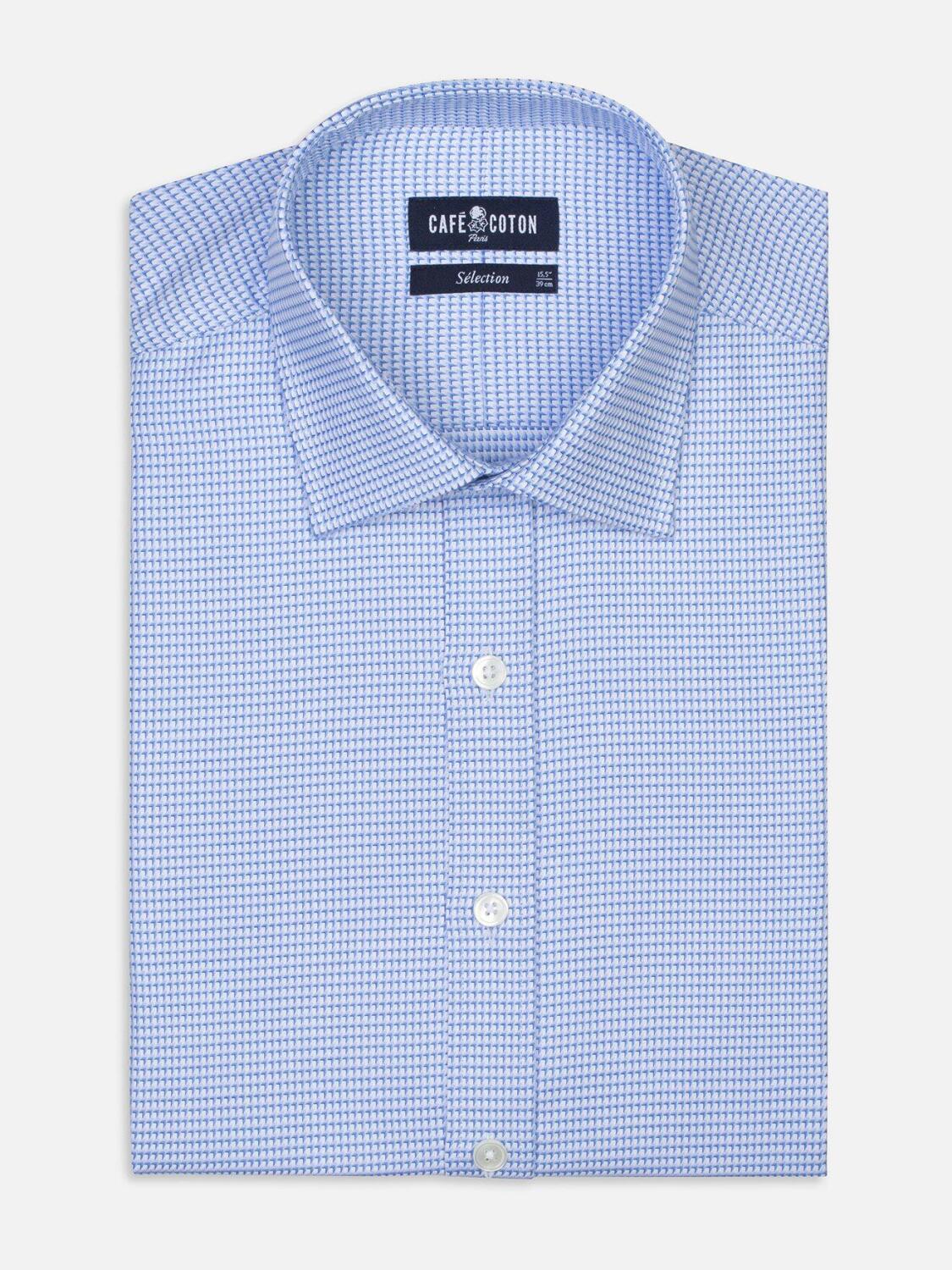 Chemise cintrée Alano en twilll royal ciel