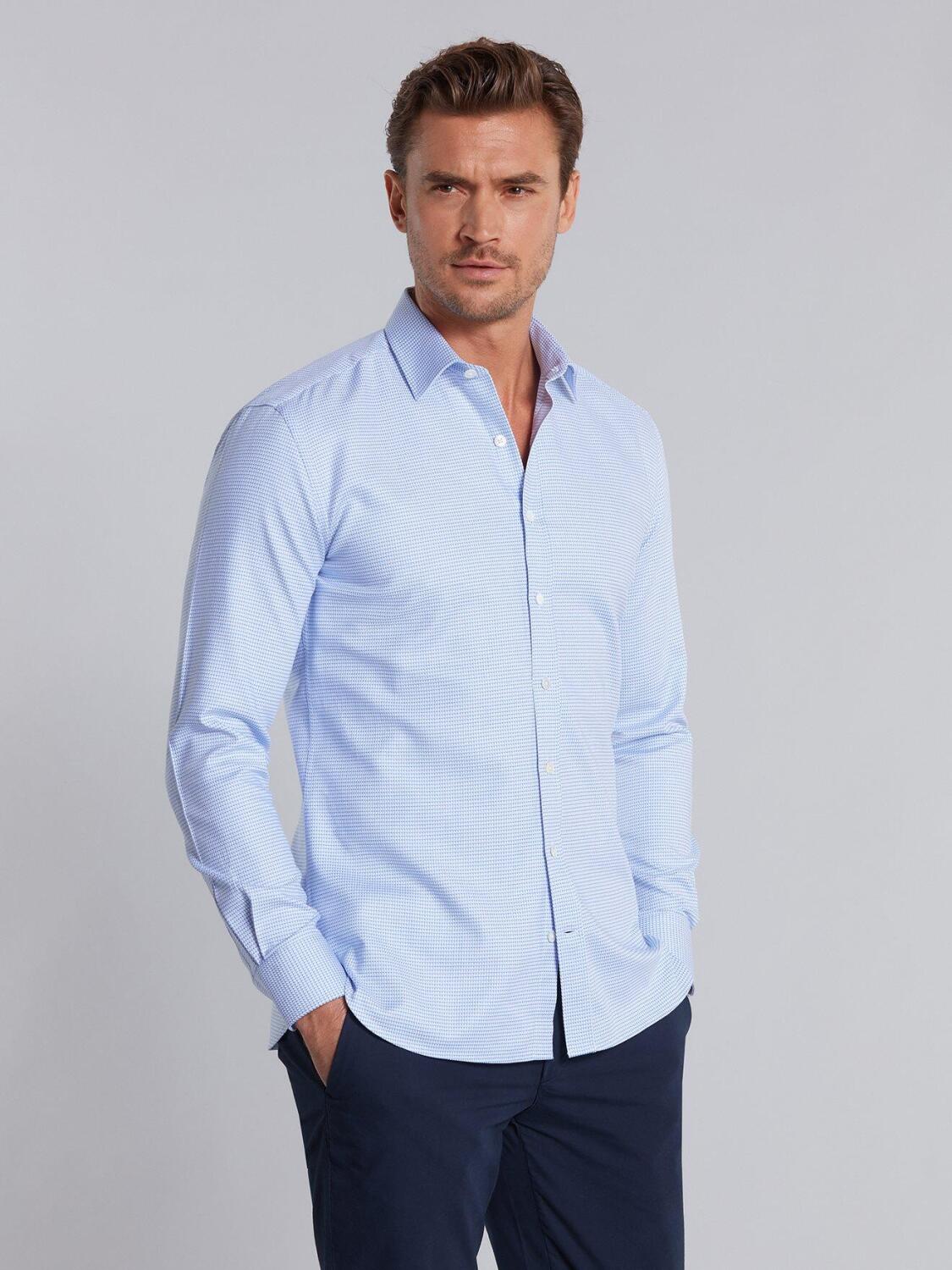 Chemise cintrée Alano en twilll royal ciel
