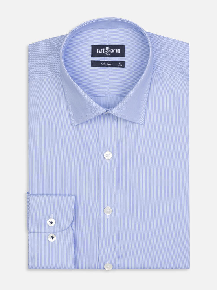 Camicia aderente Babila blu cielo