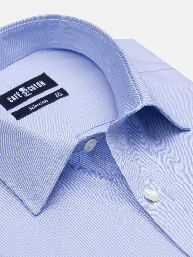 Camicia aderente Babila blu cielo