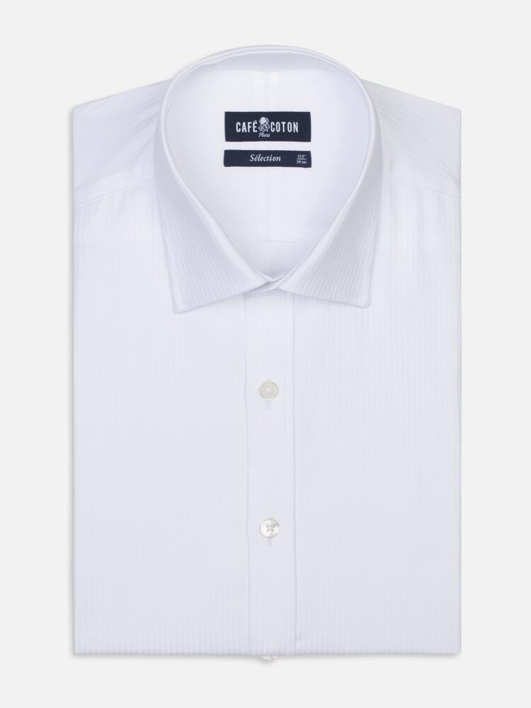 White royal herringbones Slim fit shirt