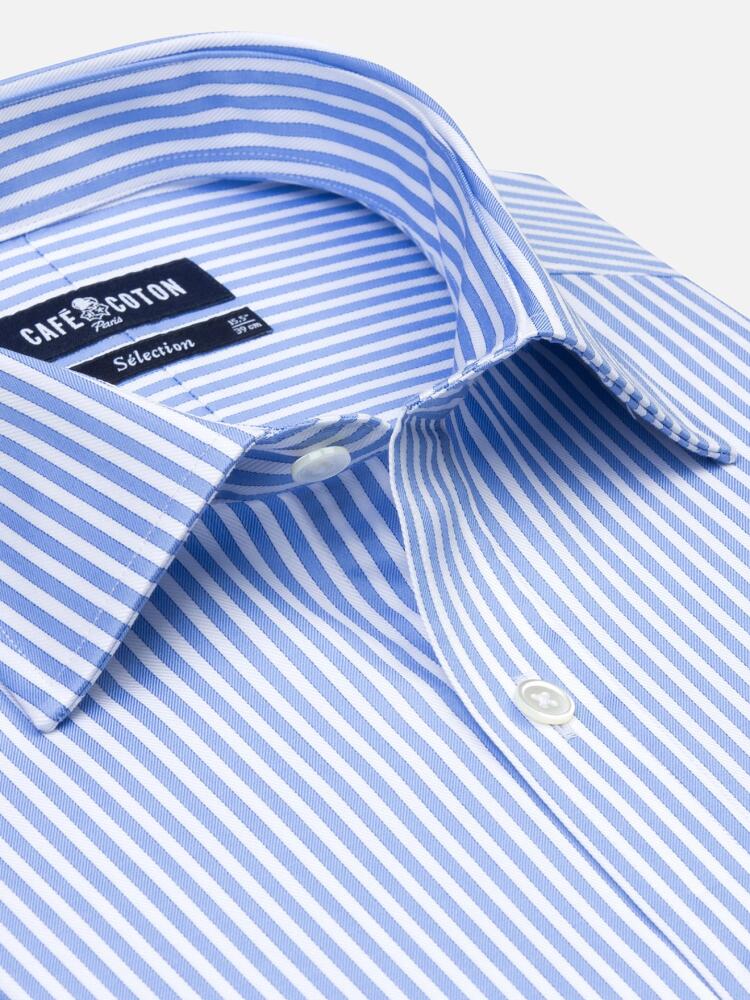 Sky thin stripes twill Slim fit shirt