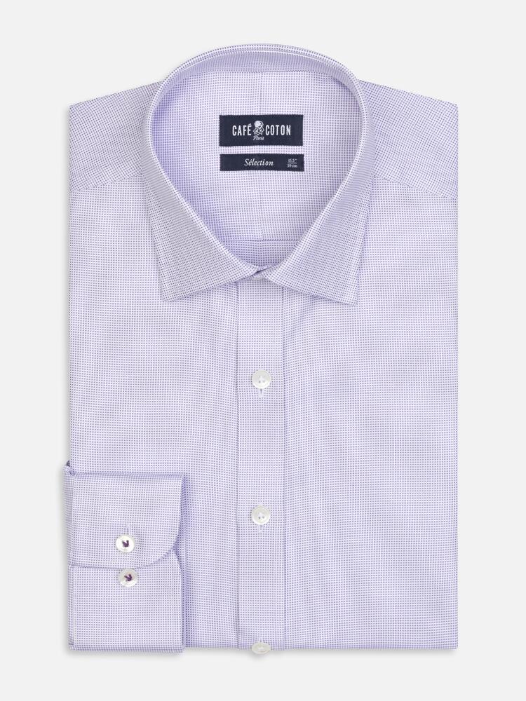 Royal natté slim fit shirt - Purple