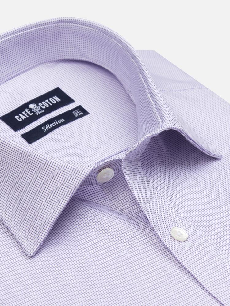 Royal natté slim fit shirt - Purple