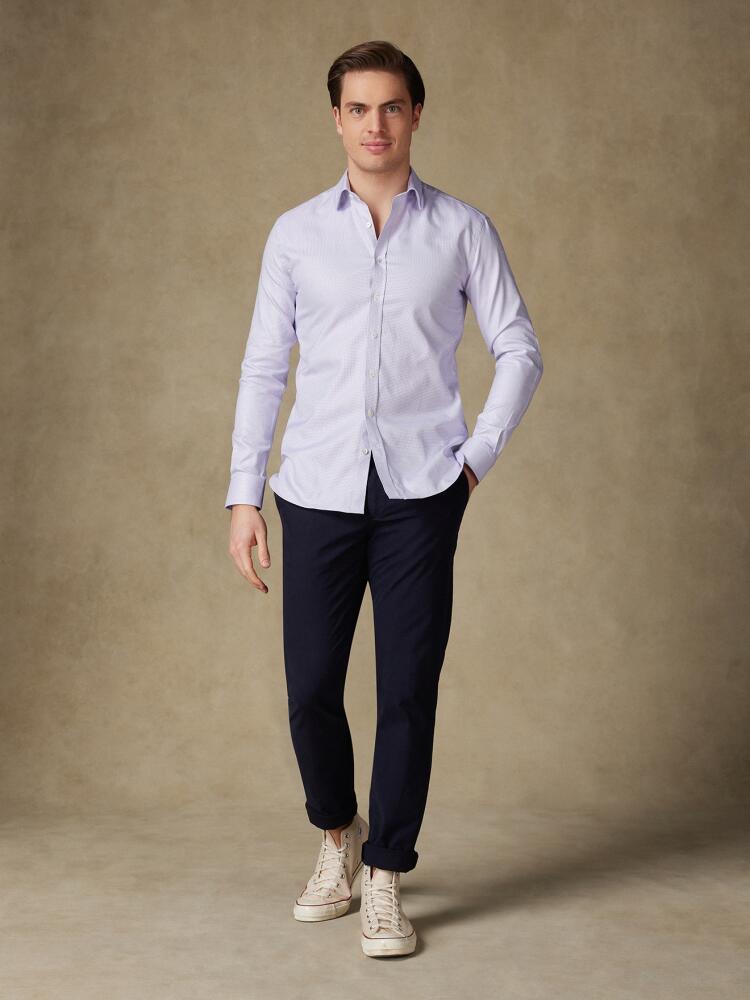 Royal natté slim fit shirt - Purple