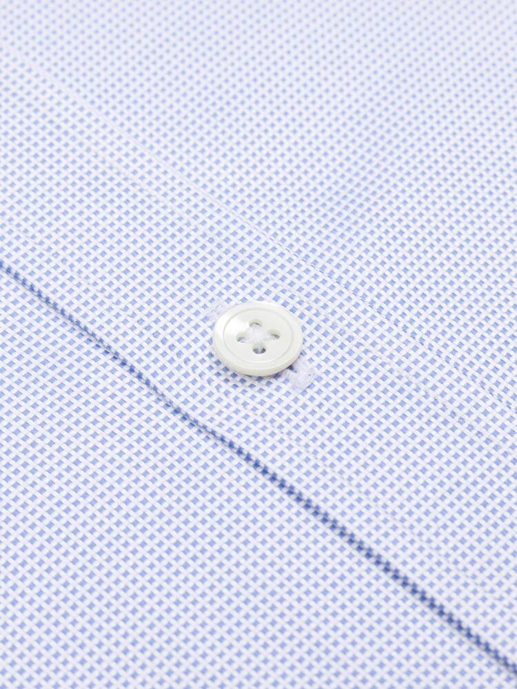 Camicia curva in natté celeste