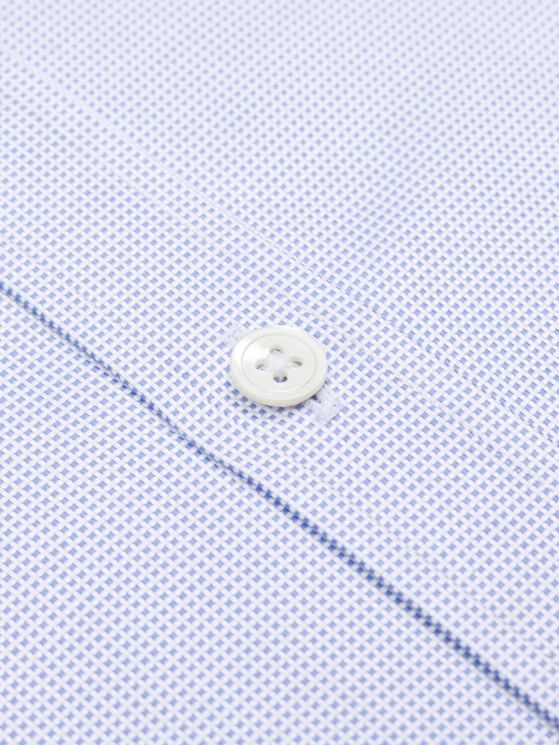 Camicia curva in natté celeste