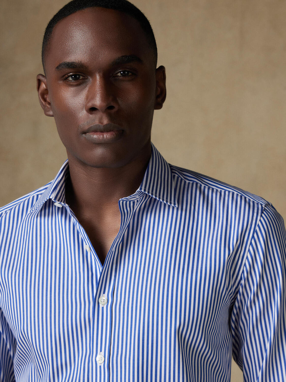 Camicia slim fit slim fit Norm a righe blu scuro