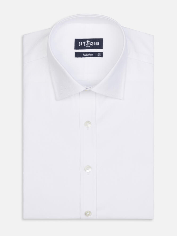 Chemise cintrée en oxford royal blanc