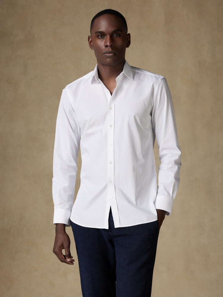 Camisa entallada popelina blanca Royal