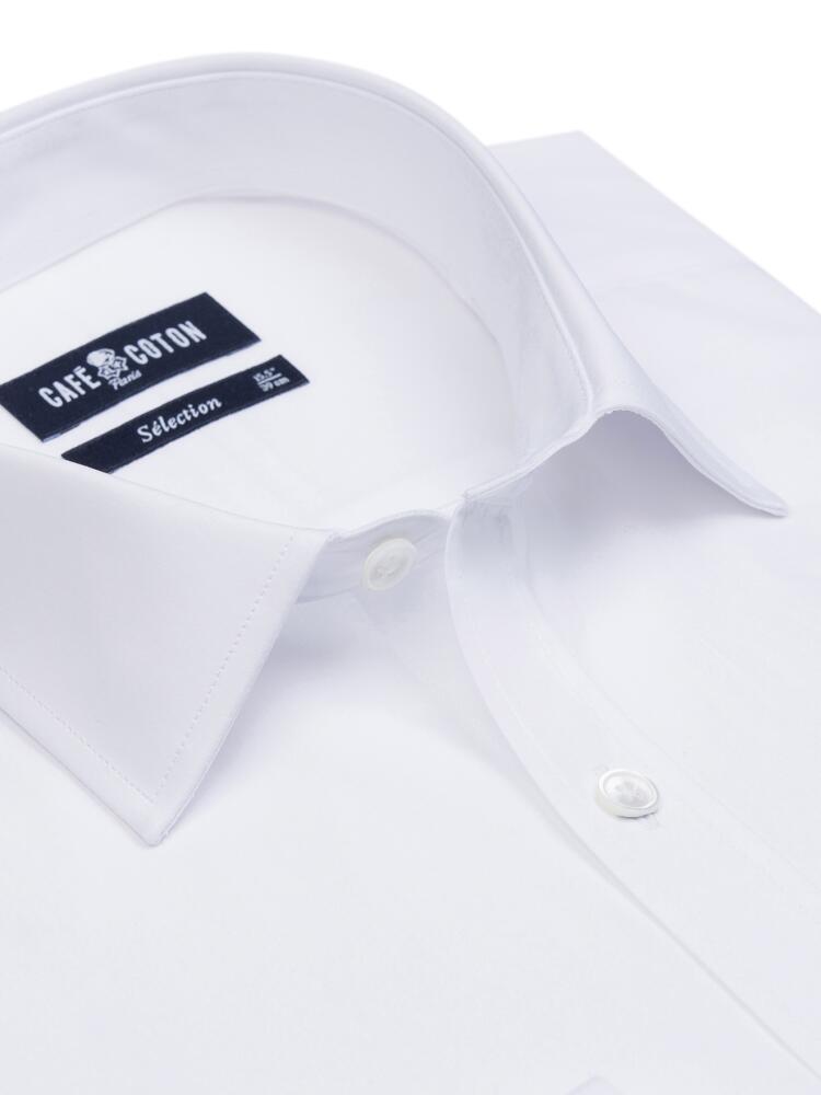 Royal white poplin slim fit shirt