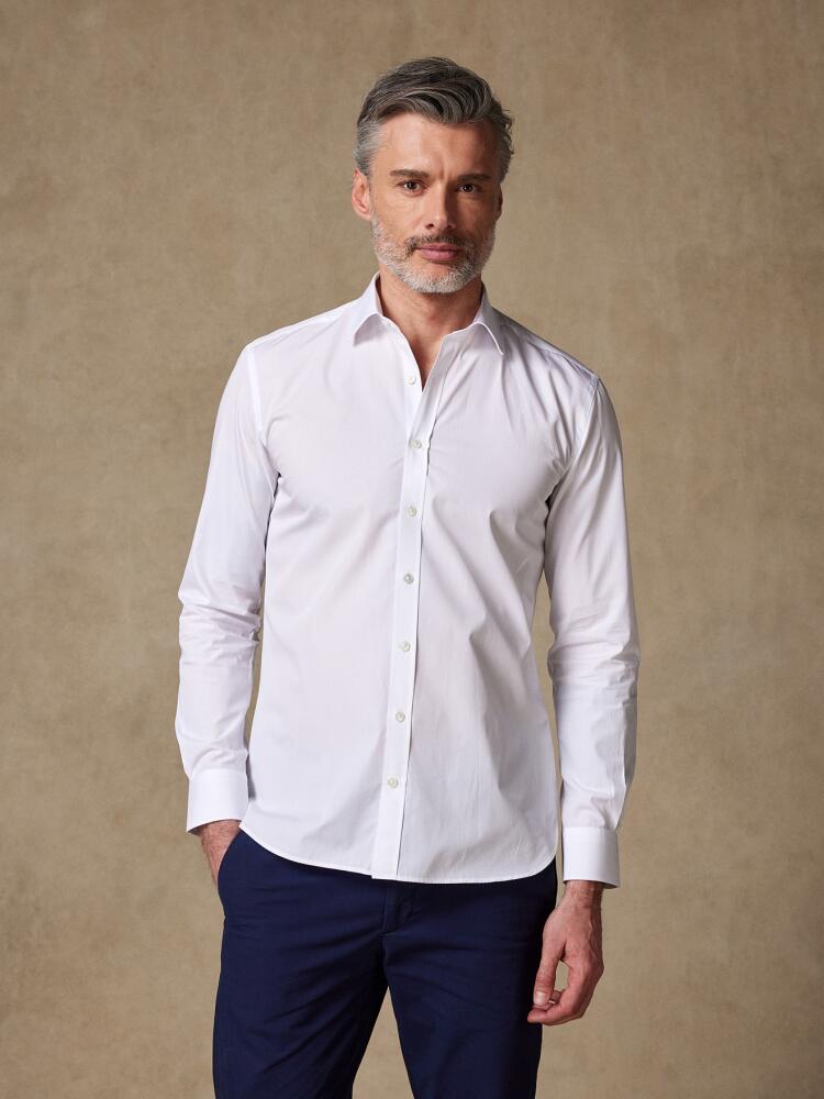 Royal white poplin slim fit shirt