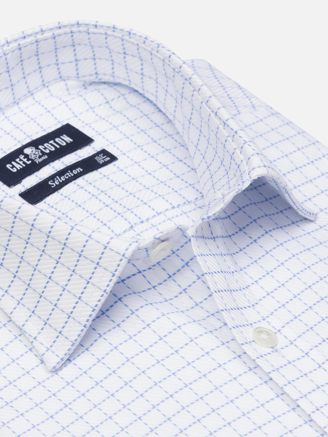 Camicia slim fit Ricky sky check