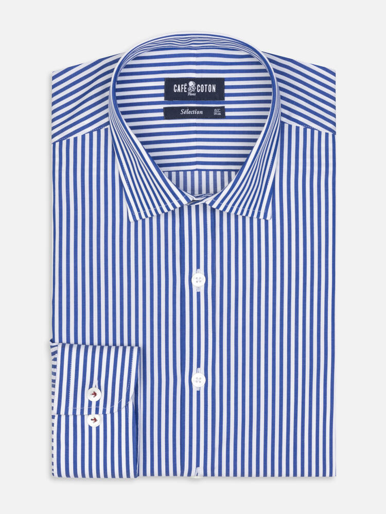 Camicia slim fit Sully a righe blu scuro