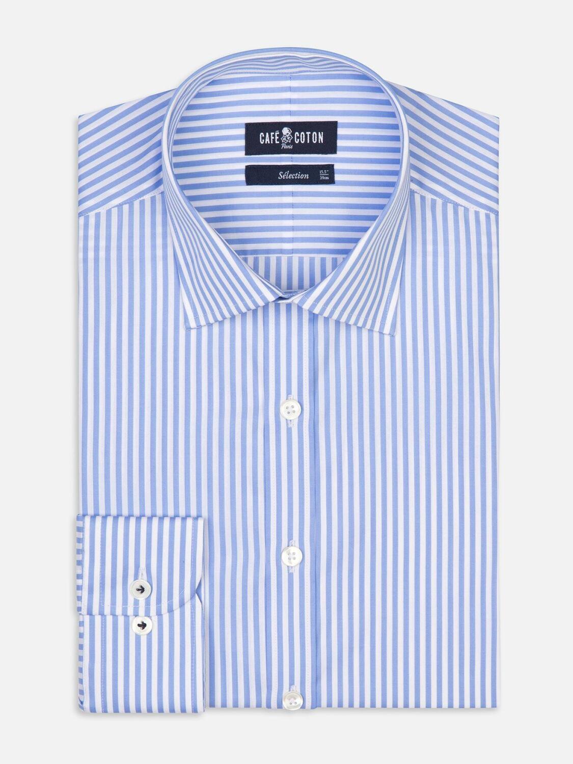 Chemise Sully &agrave; rayures ciel