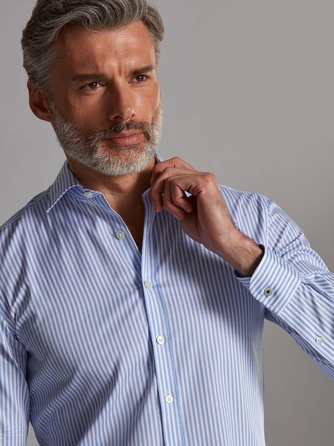 Chemise Sully &agrave; rayures ciel