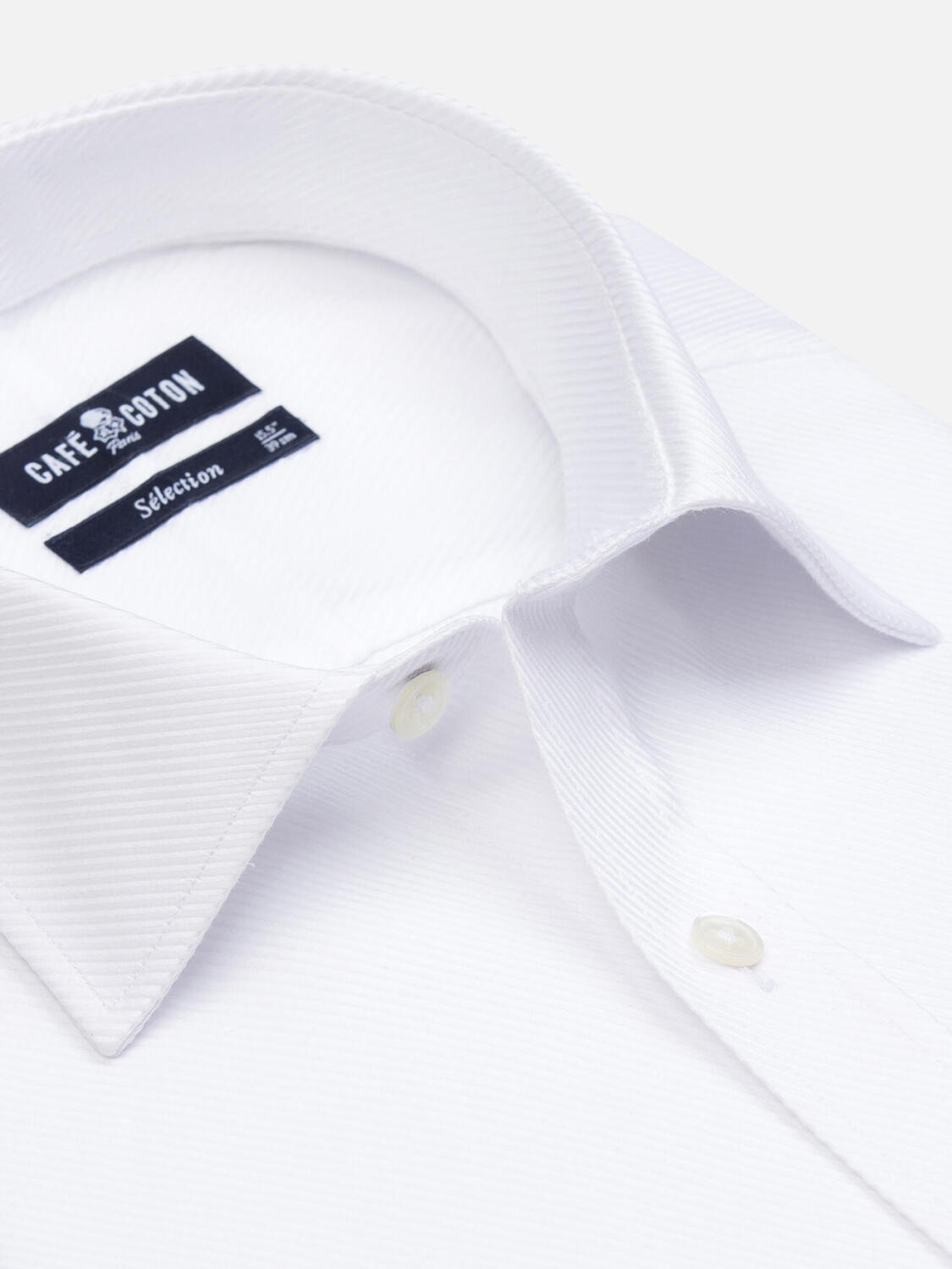 Chemise en twill royal blanc