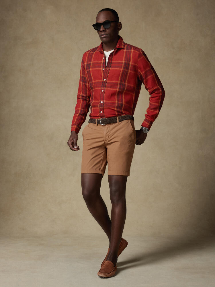 Jimmy Bermuda in havane cotton