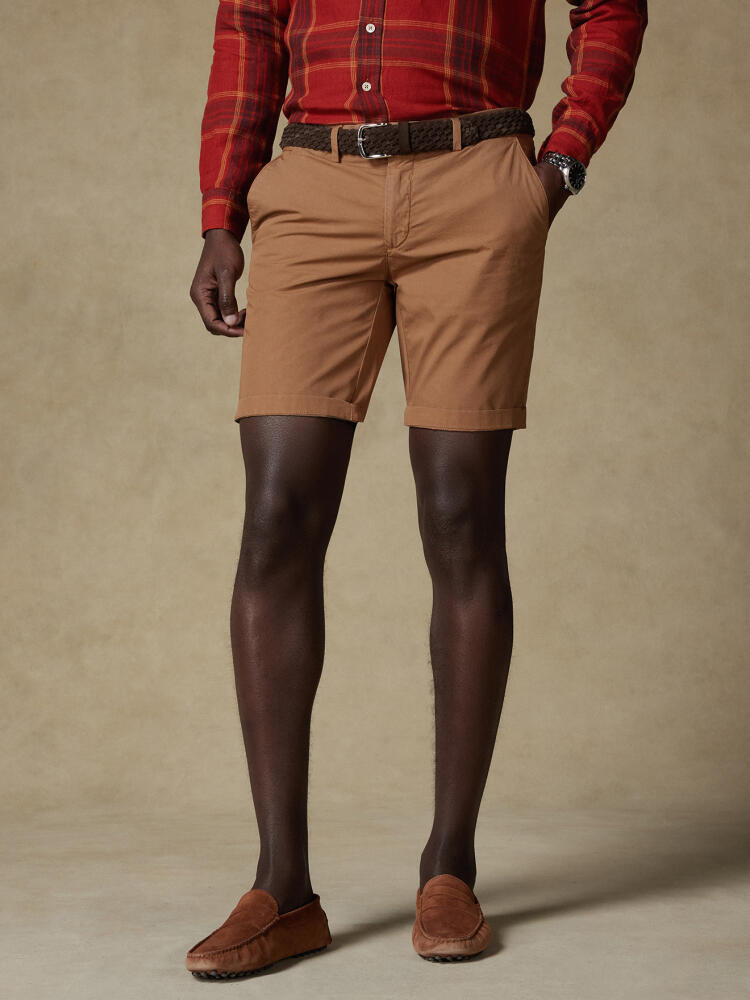 Jimmy Bermuda in havane cotton