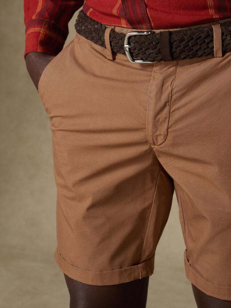 Jimmy Bermuda in havane cotton