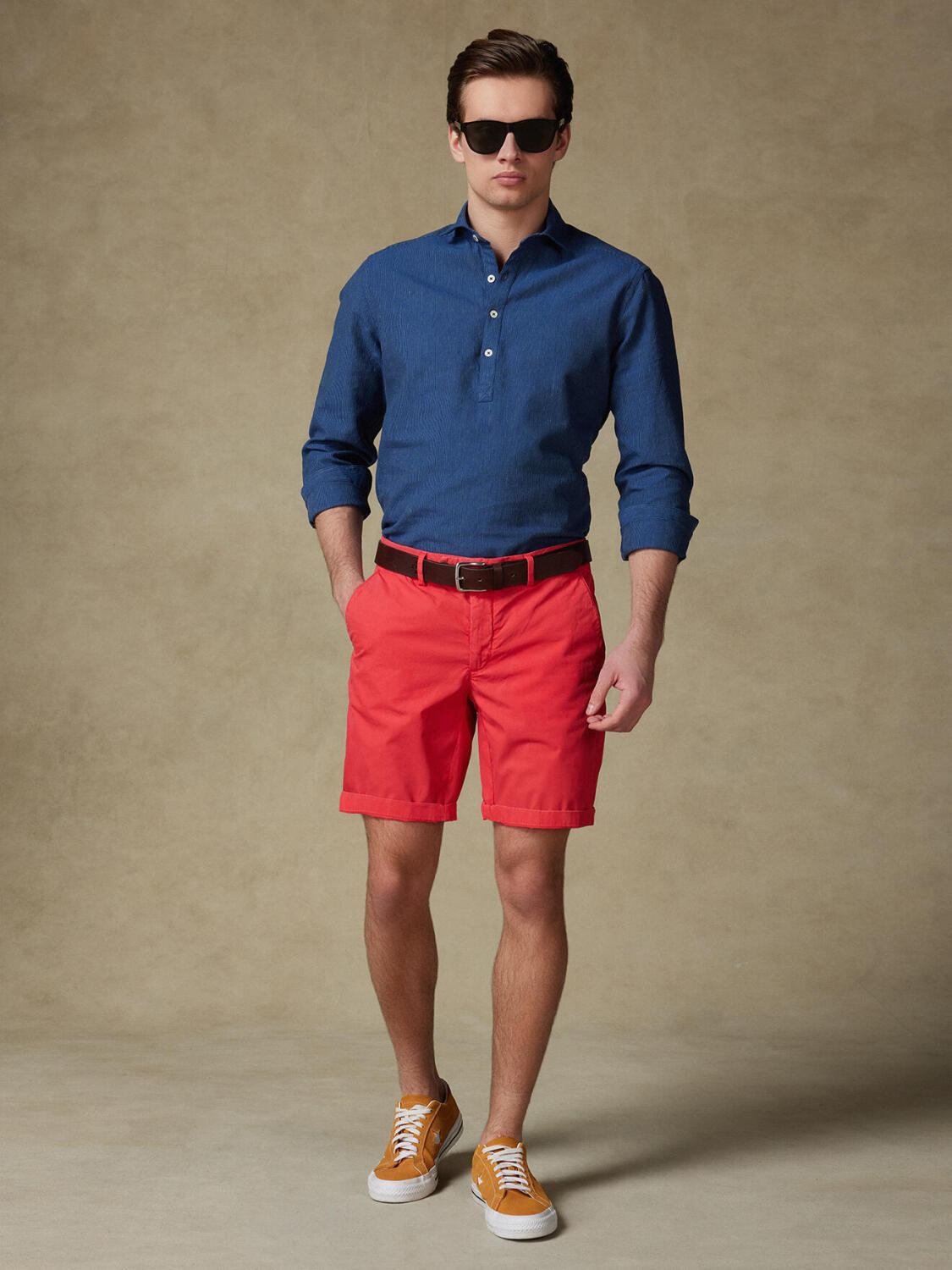 Jimmy Bermuda in grenadine cotton