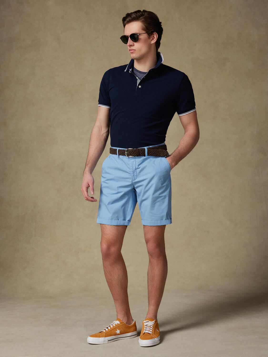 Jimmy Bermuda in sky cotton