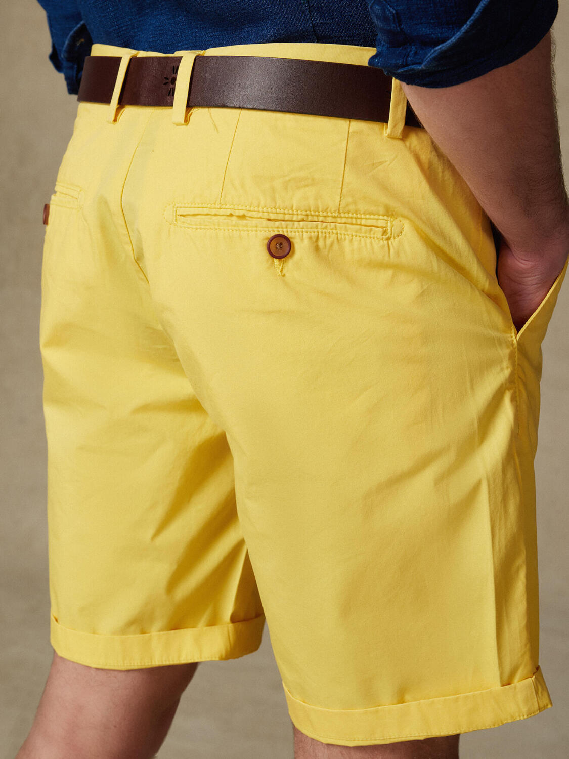 Jimmy Bermuda in cotone limone