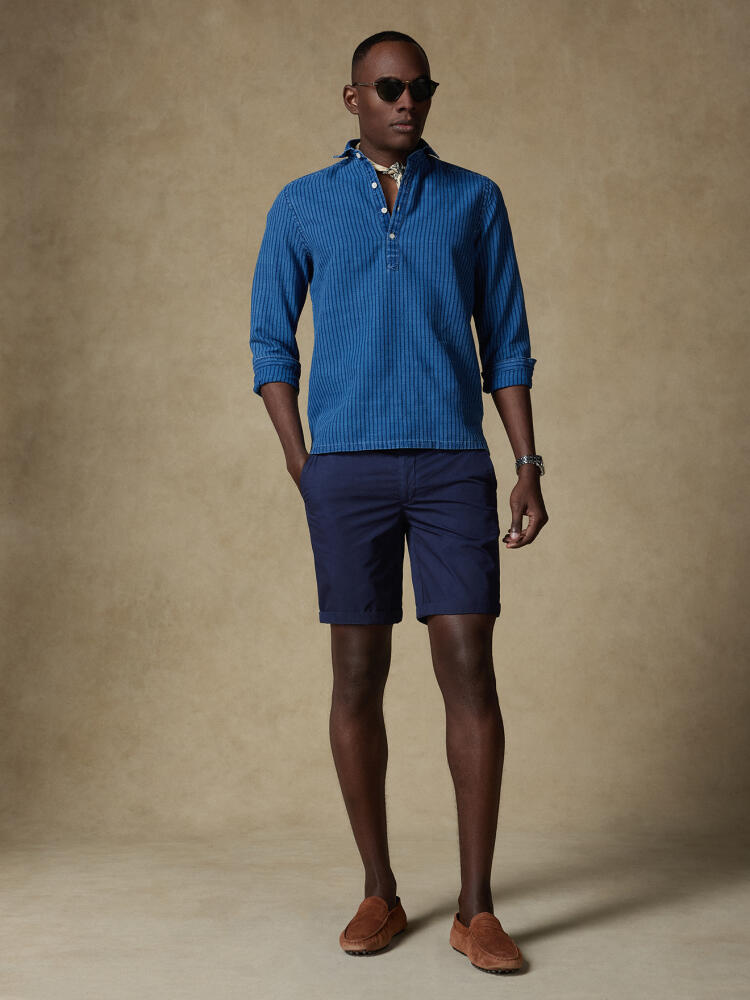 Jimmy Bermuda in navy cotton