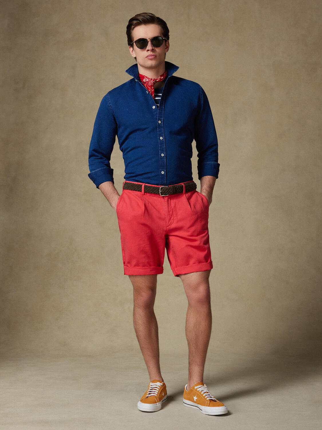 Kent bermuda in grenadine linnen