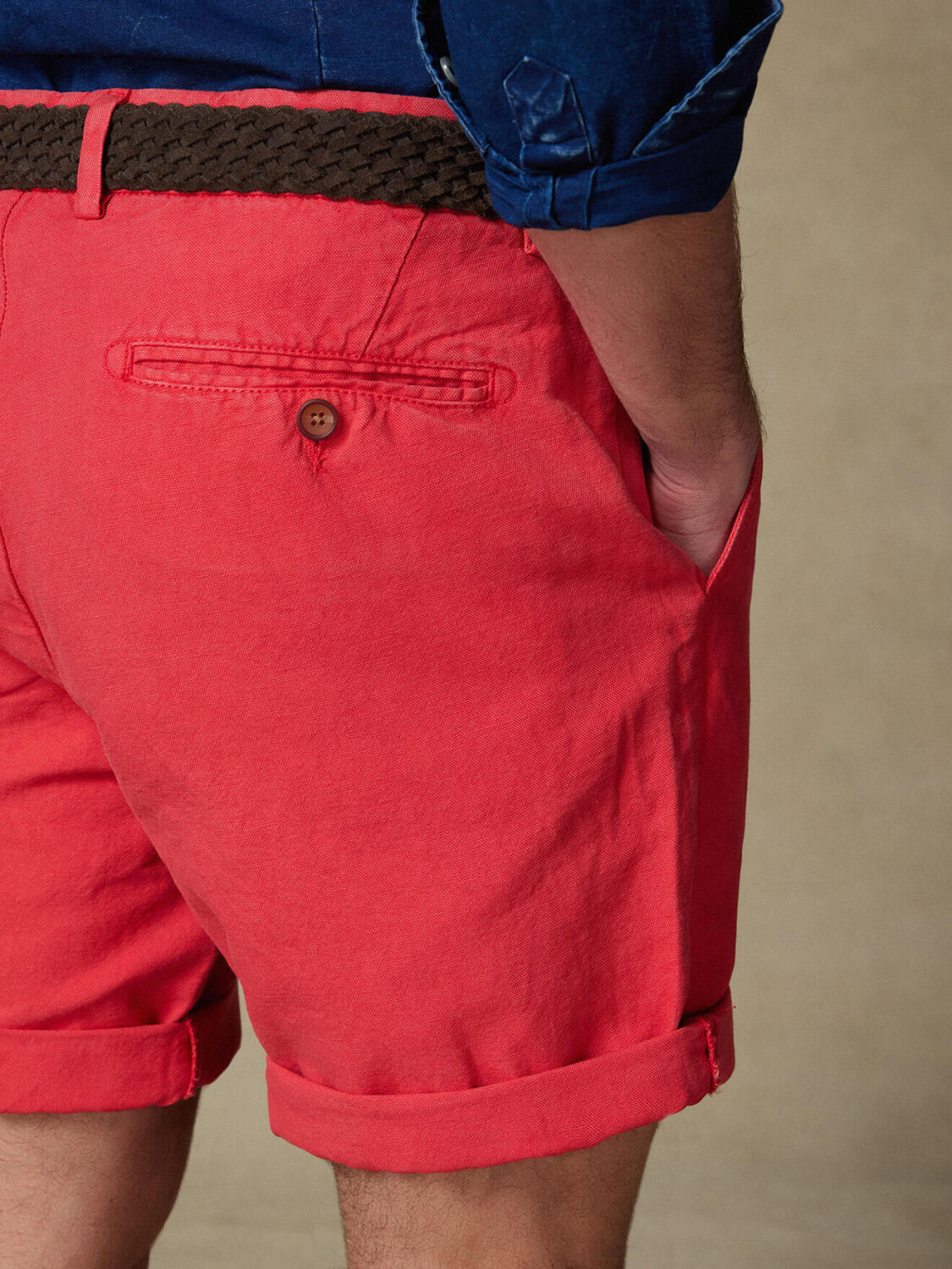 Kent bermuda in grenadine linnen