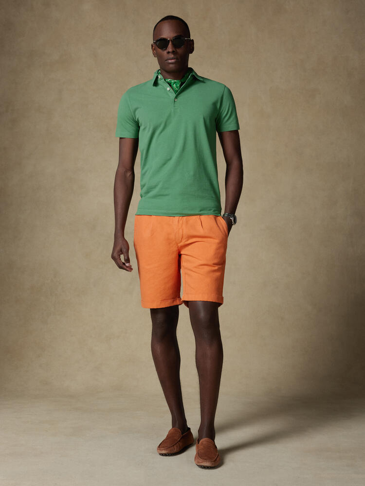 Kent bermuda shorts in apricot linen