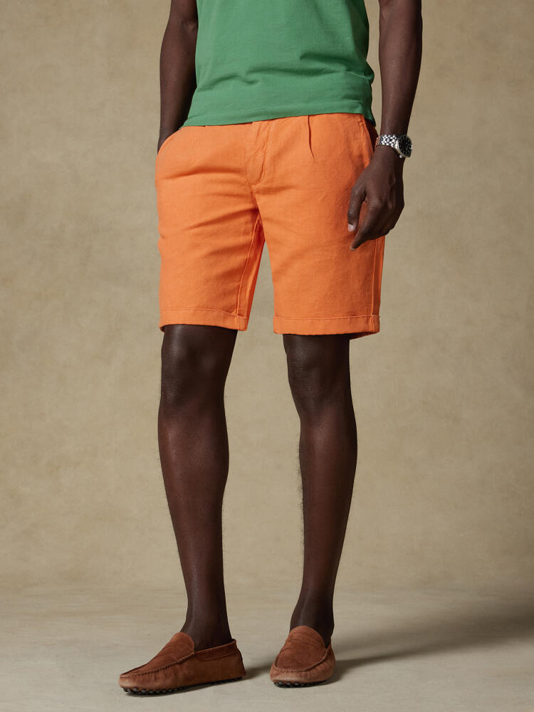 Kent bermuda shorts in apricot linen