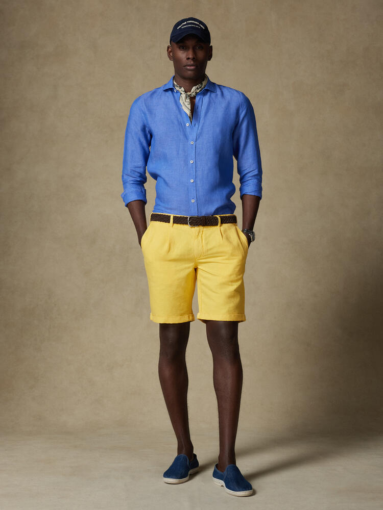Kent bermuda shorts in lemon linen