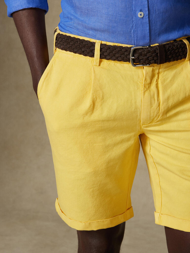 Kent bermuda shorts in lemon linen