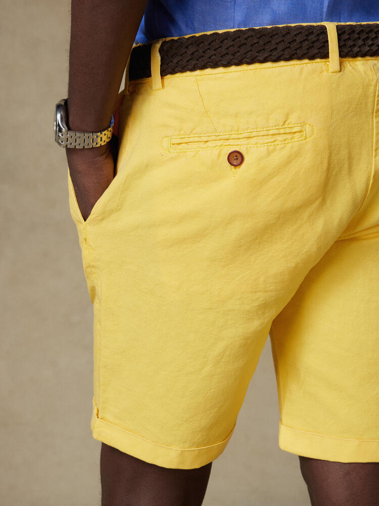 Kent bermuda shorts in lemon linen