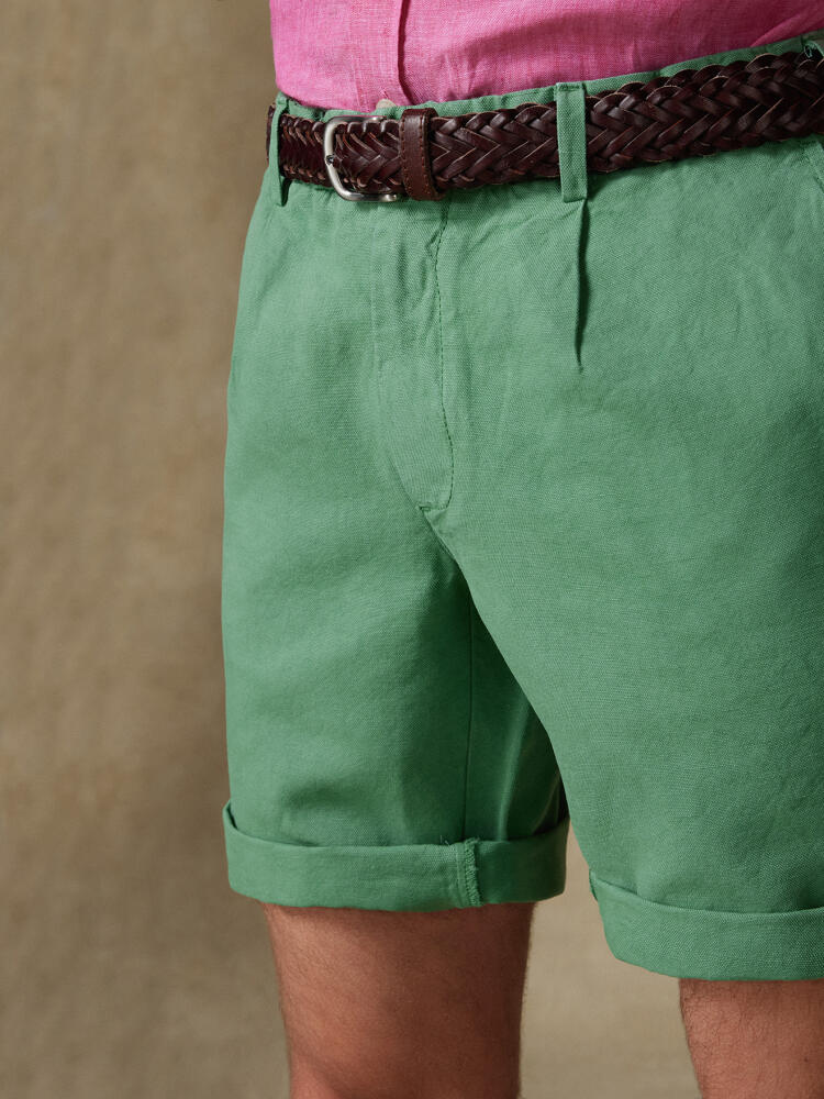 Kent bermuda shorts in mint linen