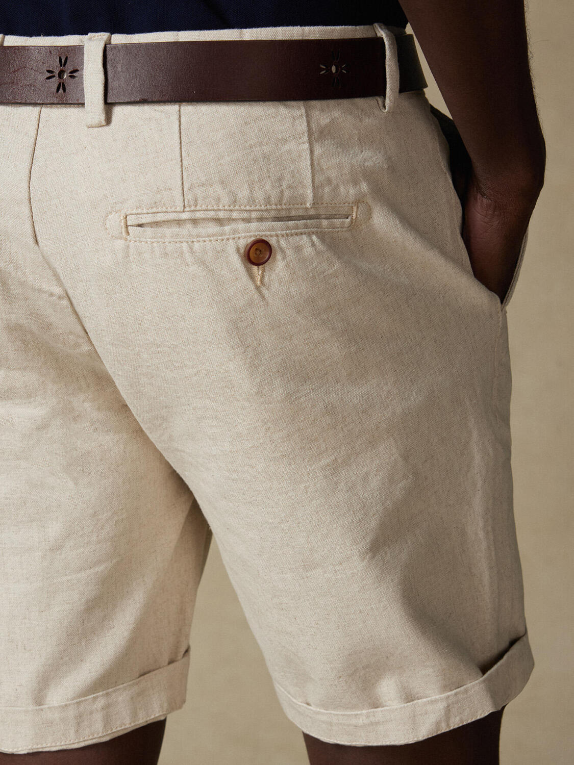 Blade bermuda shorts in sand coton