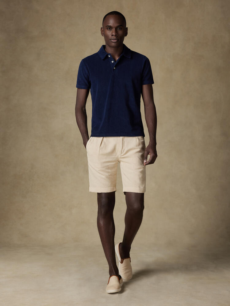 Greg bermuda shorts in sand linen