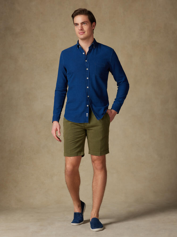 Greg bermuda shorts in kaki linen