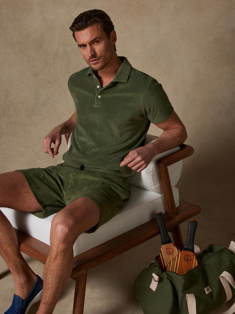 Bermuda en &eacute;ponge kaki