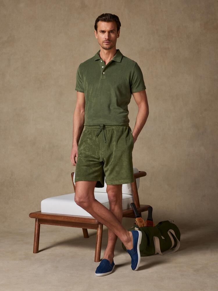 Bermuda en &eacute;ponge kaki