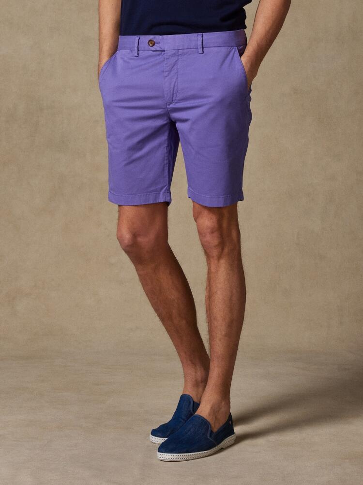 Bermuda  en coton parme