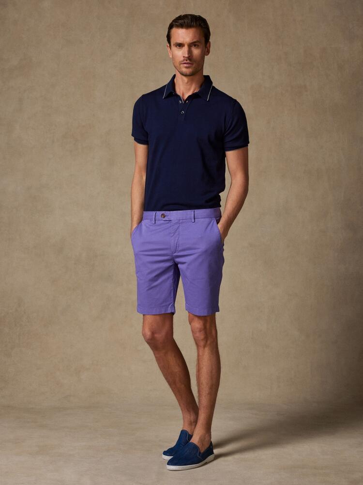 Bermuda  en coton parme