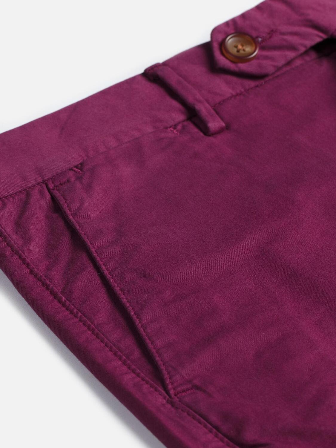 Bermuda in cotone prugna